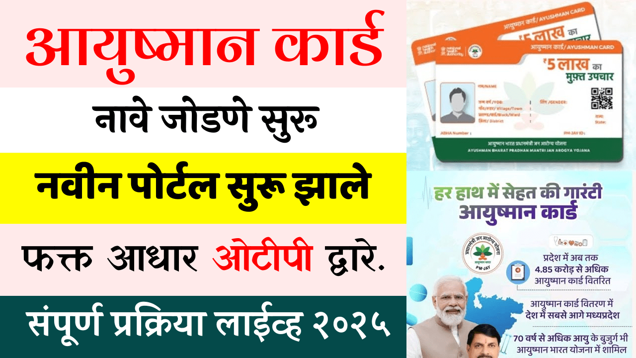 आयुष्मान कार्ड: आता नवीन नाव जोडणे सोपे, फक्त आधार OTP सह २०२५ पासून!