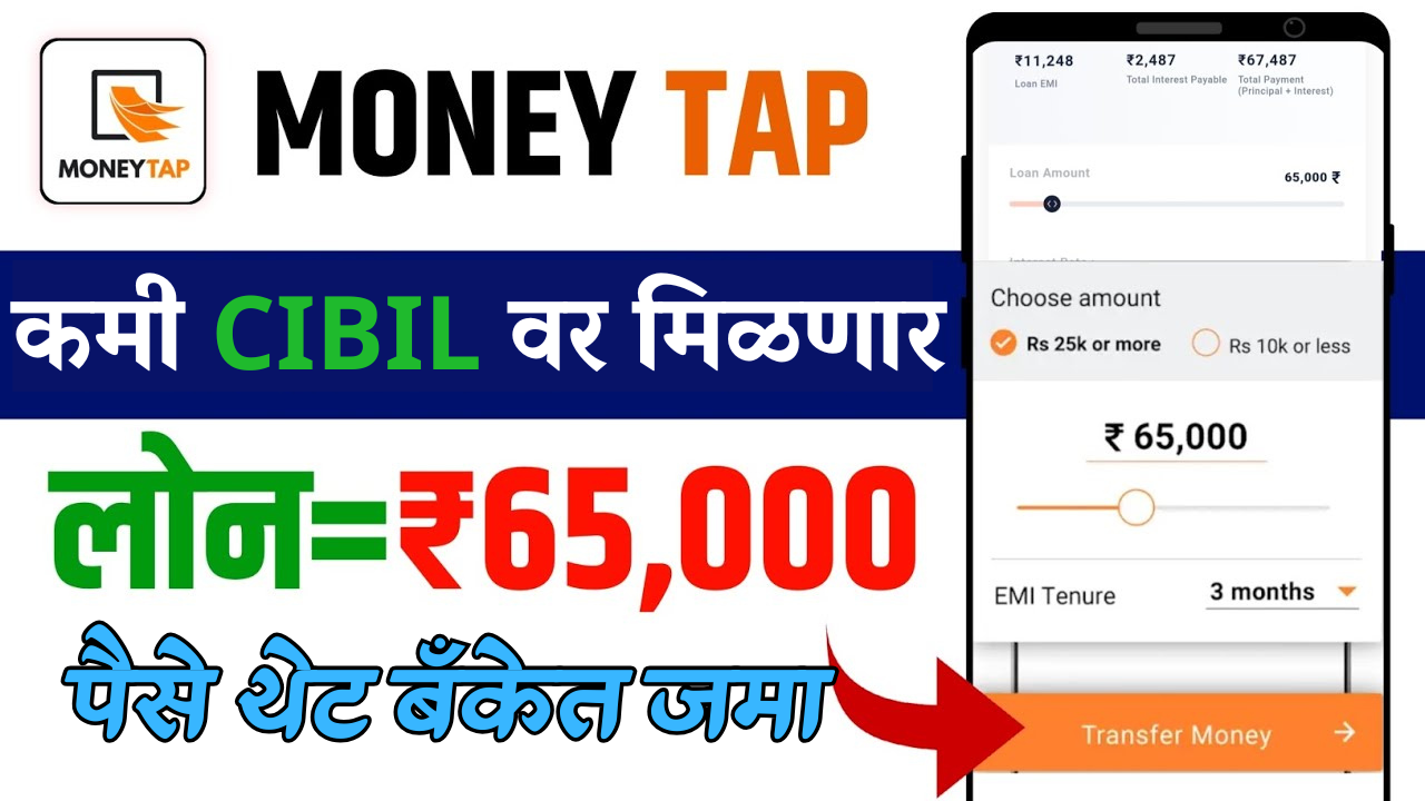 Loan मिळत नाही? MoneyTap देणार कमी CIBIL वरही Approval – इतकं सोपं कधी नव्हतं!