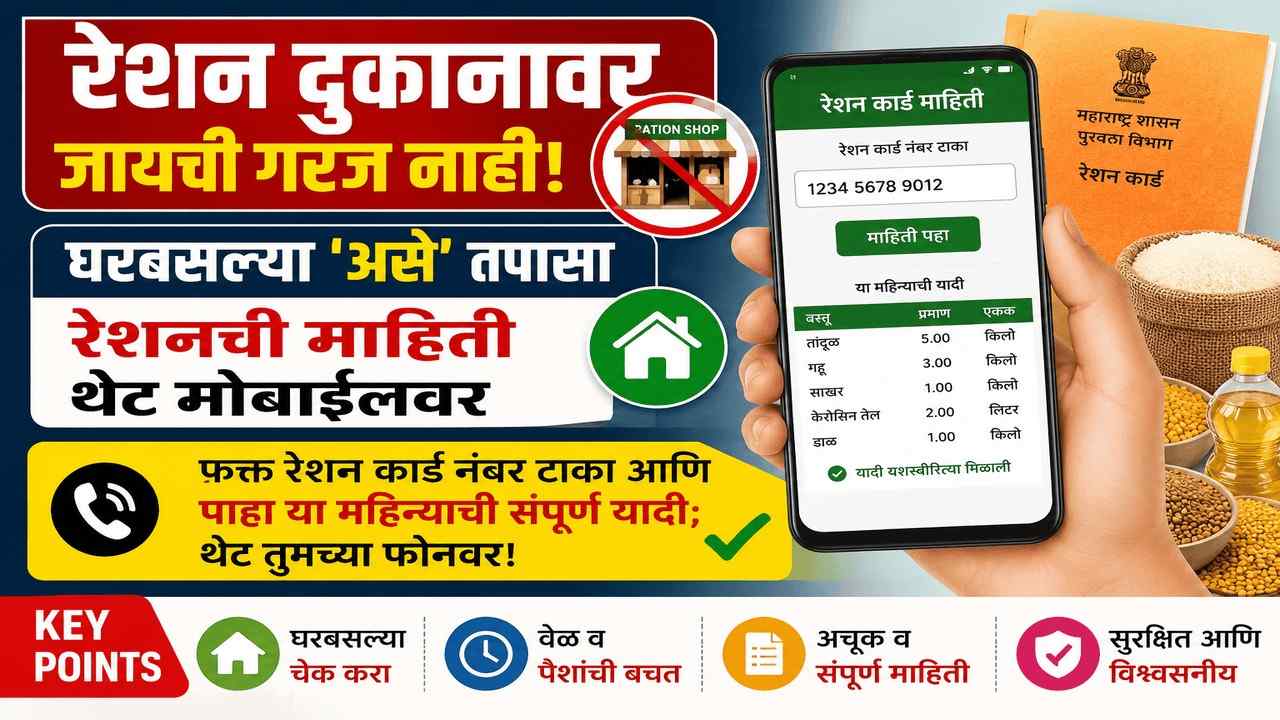 ब्रेकिंग! 'हे' बटण दाबा आणि तुमच्या रेशनची माहिती थेट मोबाईलवर पाहा! (फक्त २ मिनिटांत!)