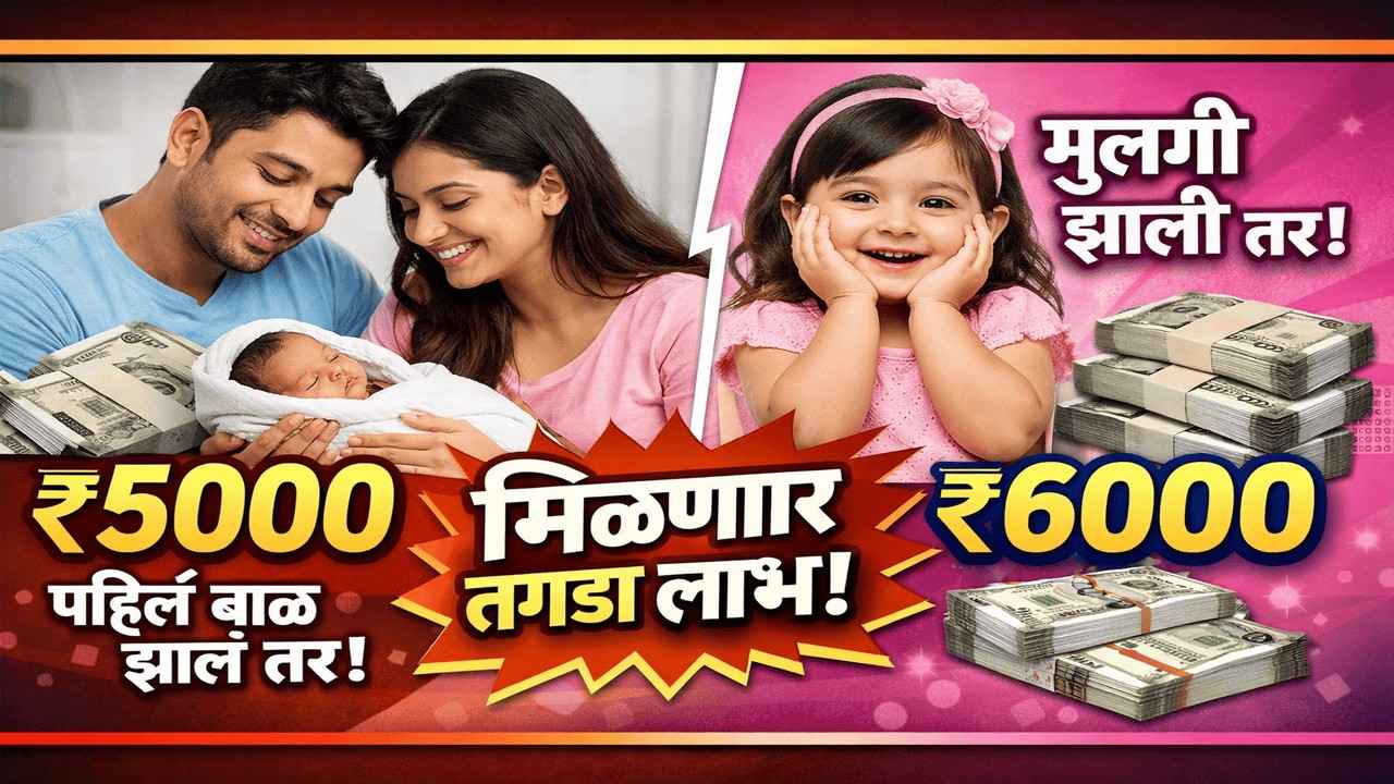 पहिल्या बाळाच्या जन्मावर ५०००, दुसऱ्यावेळी मुलगी झाली तर मिळतील ६ हजार रुपये, असा करा अर्ज