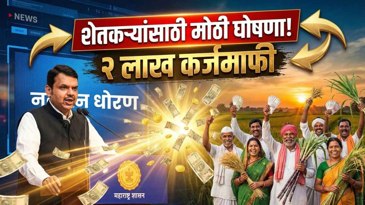 2 Lakh Karj Mafi : २ लाखांपर्यंत पीककर्ज माफीची घोषणा; नियमित कर्जफेड करणाऱ्यांना ५० हजारांचा बोनस